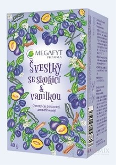 MEGAFYT ŠVESTKY se skořicí &amp; vanilkou inů. obal 2017, ovocný čaj 20x2 g (40 g)
