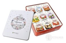 MEGAFYT TAJEMNÁ kolekce čajů plechová krabice (9 druhů po 8 sáčků, 72 ks) 1x134 g
