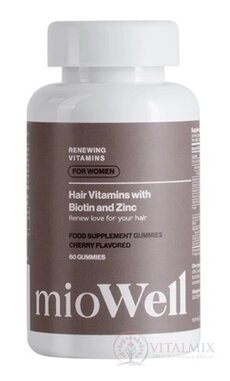 mioWell RENEWING VITAMINS Vitamíny pro vlasy pryžové medvídci, s biotinem a zinkem, pro ženy 1x60 ks