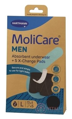 MoliCare MEN L absorpční spodní prádlo 1 ks + X-Change vložka 5 ks, 1x1 set