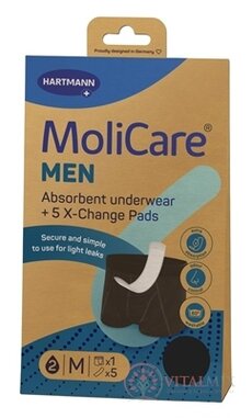 MoliCare MEN M absorpční spodní prádlo 1 ks + X-Change vložka 5 ks, 1x1 set
