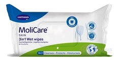 MoliCare SKIN Wet wipes 3v1 (modrá řada) vlhčené ubrousky s dimetikonem 1x30 ks