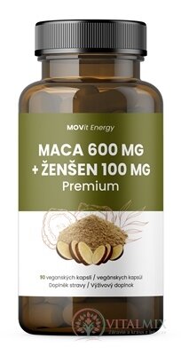 MOVit MACA 600 mg + ŽENŠEN 100 mg Premium cps 1x90 ks