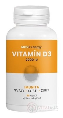 MOVit Vitamin D3 2000 IU, 50 mcg cps 1x90 ks