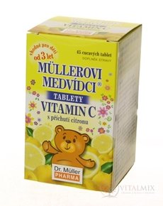 Müllerová medvídci - vitamin C tbl s příchutí citrónu 1x45 ks