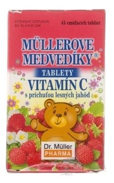 MÜLLEROVÉ medvídci - VITAMIN C tbl s příchutí lesních jahod 1x45 ks