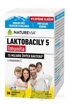 NATUREVÍ LAKTOBACILY &quot;5&quot; Imunita cps s vitamínem C 1x30 ks