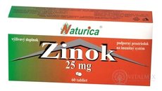 Naturica ZINEK 25 mg tbl 1x60 ks
