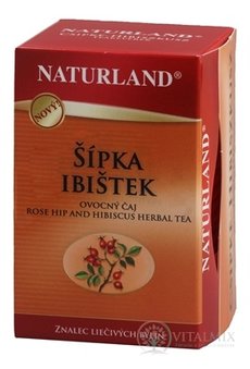 Naturland ŠIPKA ibišku ovocný čaj, nálevové sáčky 20x3 g (60 g)