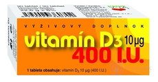 Naturvita VITAMIN D3 10 mikrogramů (400 IU) tbl 1x90 ks