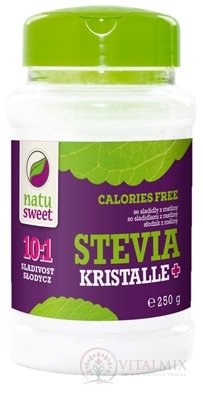 NATUSWEET stevia Kristall + 10: 1 sladidlo, práškové 1x250 g
