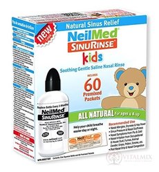 NeilMed SINUS RINSE Kids lahvička 120 ml + sáčky (mořská sůl) 60 ks, na hygienu nosu, 1x1 set