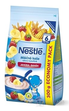 Nestlé Mléčná kaše JAHODA - BANÁN rýžovo - kukuřičná (od ukonč. 6. měsíce) 1x300 g
