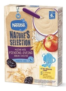 Nestlé Mléčná kaše pšeničná-OVESNÁ Jablko-švestka Nature selection (od ukončeného 6. měsíce) 1x250 g