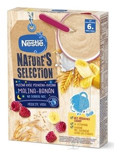 Nestlé Mléčná kaše pšeničná-OVESNÁ Malina-banán Nature selection (od ukončeného 6. měsíce) 1x250 g