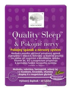 NEW NORDIC Quality Sleep &amp; Klidné nervy tbl 1x60 ks