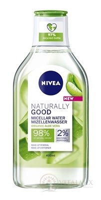 NIVEA Micelární voda NATURALLY GOOD s aloe vera 1x400 ml