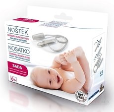 NOSKO SADA odsávačka hlenů Z PLASTU připojitelná k vysavači, (kartáč na čištění + náhradní sací hlavice) 1x1 set