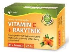 Noventis Vitamín C + Rakytník tbl 1x40 ks