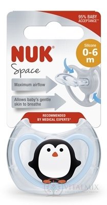 NUK Dudlík Space 0-6m BOX silikonový, 1x1 ks