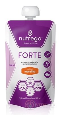 Nutrego FORTE s příchutí meruňka 12x200 ml