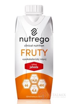 Nutrego Frutt s příchutí jahoda 12x330 ml