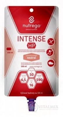 Nutrego INTENSE HP s příchutí neutral tekutá výživa, sondová 12x500 ml