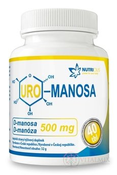 NUTRICIUS URO - MANOSA tbl (D - manosa 500 mg) 1x40 ks