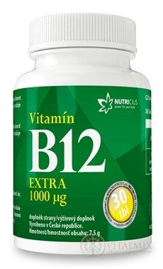 NUTRICIUS Vitamin B12 EXTRA 1000 mikrogramů tbl 1x30 ks