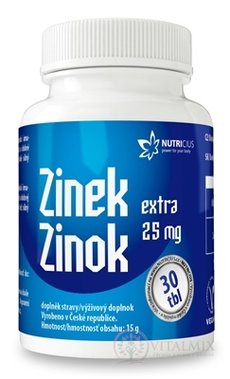 NUTRICIUS Zinek EXTRA 25 mg tbl 1x30 ks