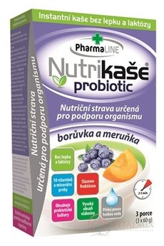 Nutrikaša Probiotic - borůvka a meruňka 3x60 g (180 g)