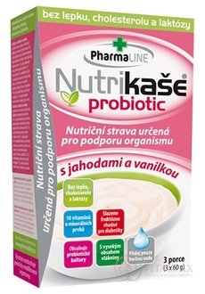 Nutrikaša Probiotic - s jahodami a vanilkou 3x60 g (180 g)