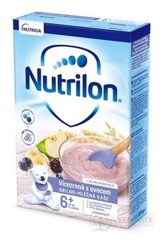 Nutrilon obilno-mléčná kaše vícezrnná s ovocem, bez palmového oleje (od ukonč. 6. měsíce) (inov.2021) 1x225 g