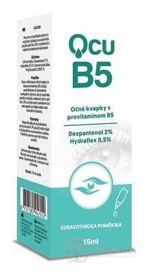 Ocu B5 oční kapky s provitamínem B5, 1x15 ml