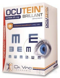 OCUTEIN BRILLANT Lutein 25 mg - DA VINCI cps 60 ks + oční kapky OCUTEIN Sensitive 15 ml zdarma, 1x1set