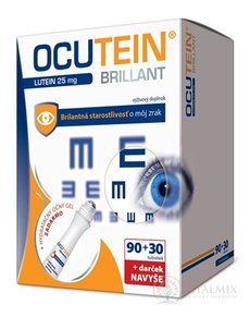 OCUTEIN BRILLANT Lutein 25 mg - DA VINCI cps 90 + 30 navíc (120 ks) + dárek (antistat. Utěrka na brýle), 1x1 set