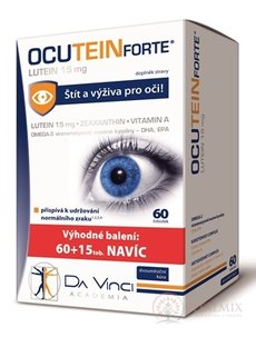 OCUTEIN FORTE Lutein 15 mg - DA VINCI cps 60 + 15 zdarma (75 ks)