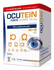 OCUTEIN FORTE Lutein 15 mg - DA VINCI cps 60 + 15 zdarma (75 ks)