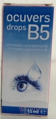 Ocuvers drops B5 oční kapky s provitaminem B5, 1x15 ml