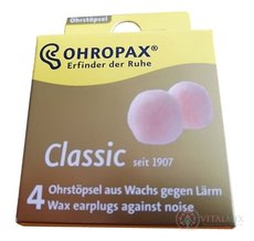 OHROPAX CLASSIC Ušní vložky voskové, jednorázové, v krabičce 1x4 ks