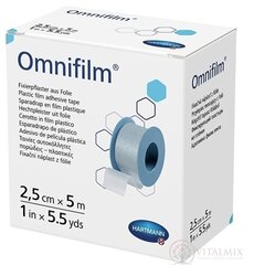 Omnifilm hypoalergenní náplast fixační z transparentní fólie (2,5cmx5m) 1x1 ks