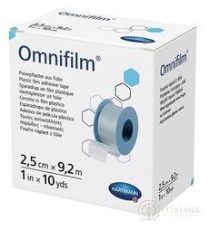 Omnifilm hypoalergenní náplast fixační z transparentní fólie (2,5cmx9,2m) 1x1 ks