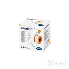 OMNIPOR náplast fixační z bílého netkaného textilu (2,5cmx5m) 1x1 ks