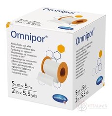 Omnipor náplast fixační z bílého netkaného textilu (5cmx5m) 1x1 ks