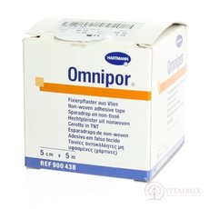 Omnipor náplast fixační z bílého netkaného textilu (5cmx5m) 1x1 ks