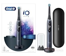 Oral-B iO SERIES 7 BLACK elektrický zubní kartáček + držák + pouzdro, 1x1 set