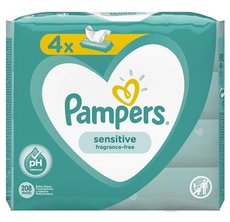 PAMPERS Baby Wipes Sensitive vlhčené ubrousky 4x52 ks (208 ks)