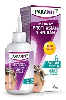 PARANIT Radikální proti vším a hnidám šampon 100 ml + hřeben (inov. 2023), 1x1 set