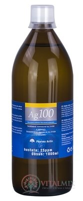 Pharma Activ Koloidní stříbro Ag100 hustota 25ppm 1x1000 ml