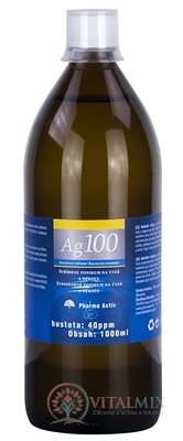 Pharma Activ Koloidní stříbro Ag100 hustota 40ppm, 1x1000 ml